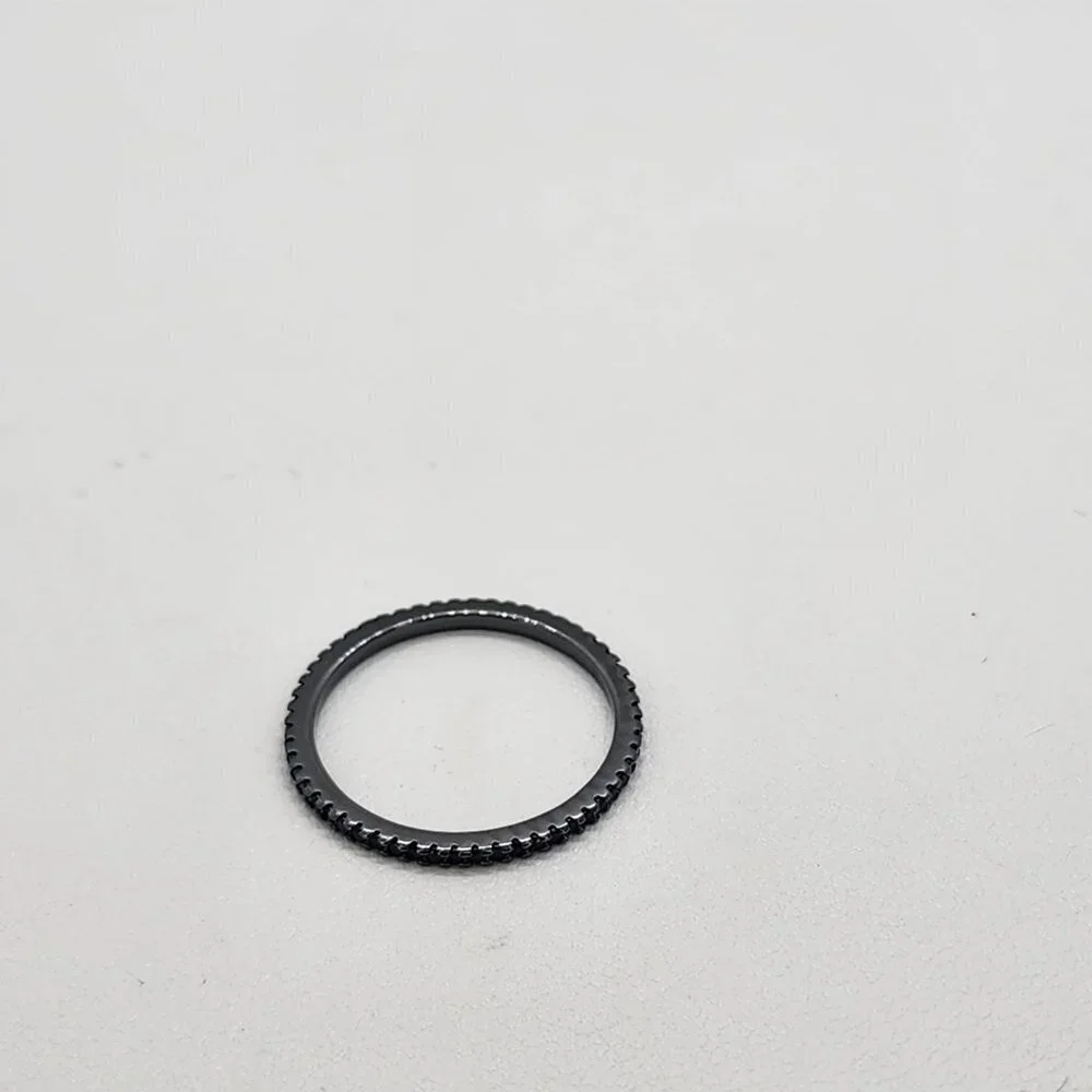 Brand New Sterling Silver 925 Rhodium Cz Ring - Picture 3 of 4